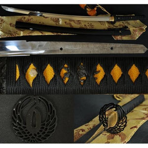 AISI 1095 Blade Crane Tsuba Japanese Samurai Sword Katana Fully Hand - Handmade Swords Expert