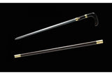 Chinese Cane Sword Folded Damascus Steel Blade Handmade Quality Swords - Handmade Swords Expert