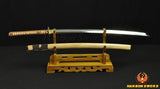 Hand Forged Japanese Samurai Sword Katana Swords Folded Steel Tempered Hamon - Handmade Swords Expert