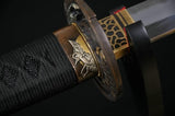 Handmade Japanese Samurai Swords Katana Clay Tempered Crane Tsuba Full Tang - Handmade Swords Expert