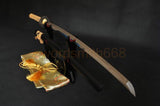 Folded Steel Full Tang Blade SeaBird Brass Tsuba Japanese Samurai Sword Katana - Handmade Swords Expert