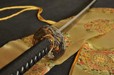Folded Steel Blade Phoenix Brass Tsuba Hand Forged Japanese Samurai Sword Katana - Handmade Swords Expert